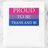 Trots om Trans en Bi zijn Rechthoekige Sticker (Tas)