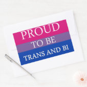 Trots om Trans en Bi zijn Rechthoekige Sticker (Envelop)
