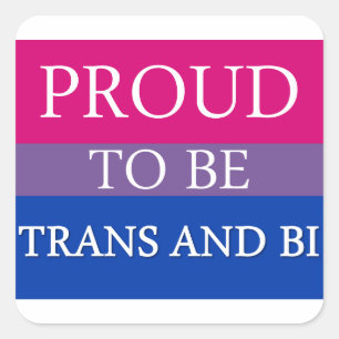Trots om Trans en Bi zijn Vierkante Sticker