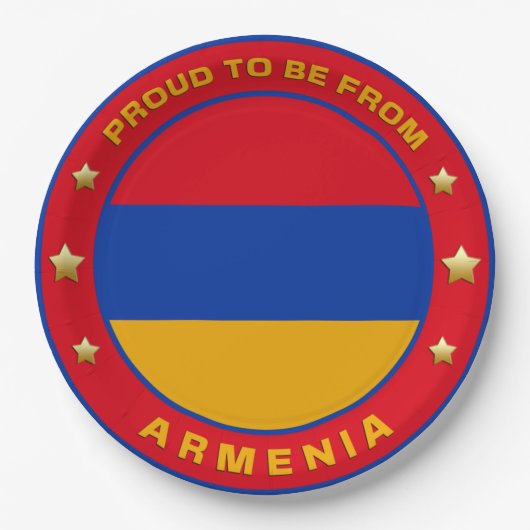 trots om uit Armenië te komen Papieren Bordje (Voorkant)