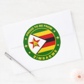 trots om uit Zimbabwe te komen Ronde Sticker (Envelop)
