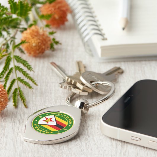 trots om uit Zimbabwe te komen Sleutelhanger (Zijkant)