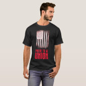 trots om vakbondsarbeider te worden t-shirt (Voorkant volledig)
