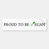 trots om veganwit te zijn bumpersticker (Voorkant)