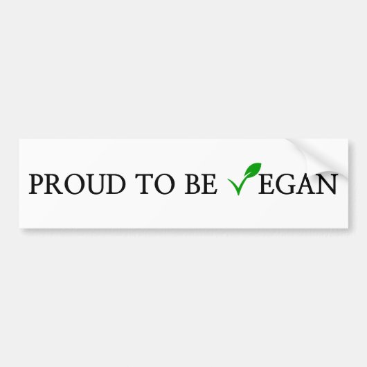 trots om veganwit te zijn bumpersticker (Voorkant)