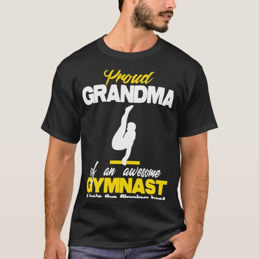 Trots Oma van een Geweldige Jongen Gymnast bars Co T-shirt (Voorkant)