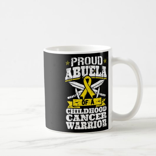 Trots op Abuela van een kinderkankerstrijder Aware Koffiemok (Rechts)