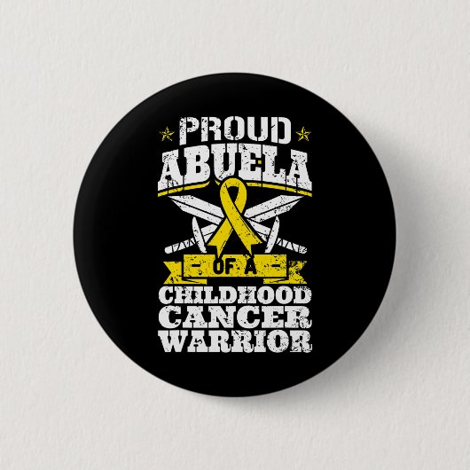 Trots op Abuela van een kinderkankerstrijder Aware Ronde Button 5,7 Cm (Voorkant)