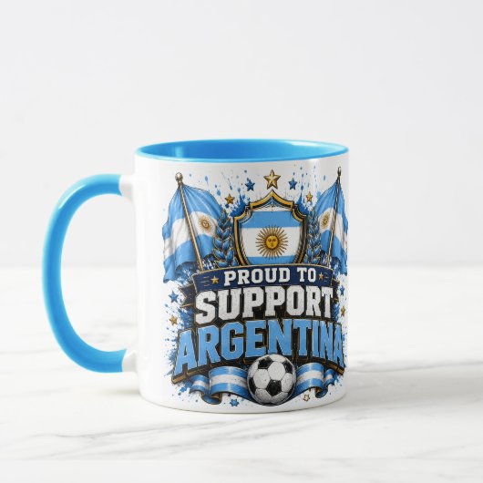 TROTS OP ARGENTINIË Voetbalontwerp Mok (Links)