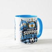TROTS OP ARGENTINIË Voetbalontwerp Mok (Voorkant rechts)