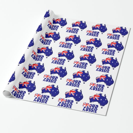 trots op Aussie Cadeaupapier (Uitgerold)