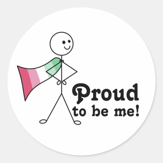 Trots op Be Me Abrosexual Pride superheld Ronde Sticker (Voorkant)