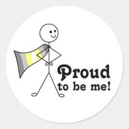 Trots op Be Me Demigender Pride superheld Ronde Sticker