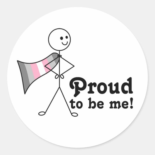 Trots op Be Me Demigirl Pride superheld Ronde Sticker (Voorkant)
