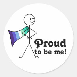 Trots op Be Me Gay Mannen Pride superheld Ronde Sticker