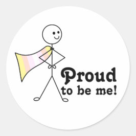 Trots op Be Me Pangender Pride superheld Ronde Sticker