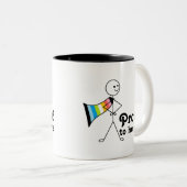 Trots op Be Me Queer Pride superheld Tweekleurige Koffiemok (Voorkant rechts)
