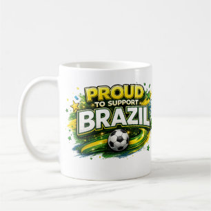 TROTS OP BRAZILIË Voetbal Fan Beker Braziliaans Koffiemok