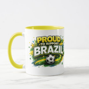 TROTS OP BRAZILIË Voetbal Fan Mok   Braziliaans