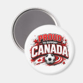 TROTS OP CANADA Voetbalfan | Canadees Magneet (Voorkant / Achterkant)