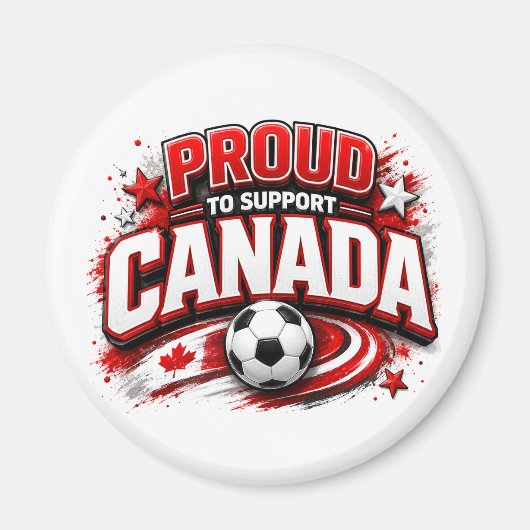 TROTS OP CANADA Voetbalfan | Canadees Magneet (Voorkant)