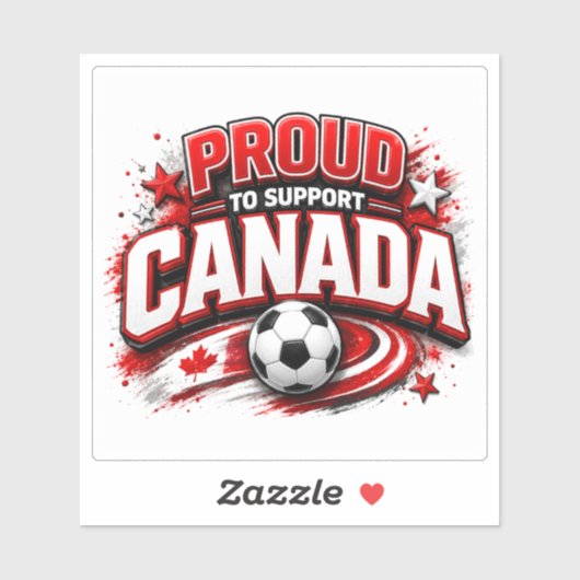 TROTS OP CANADA Voetbalfan | Canadees  Sticker (Vel)