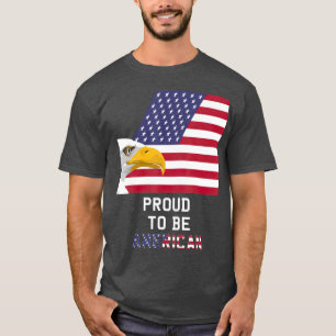 trots op de Amerikaanse vlag Eagle USA american T-shirt