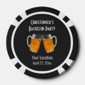 Trots op de bruidegom Modern huwelijksfeest cadeau Poker Chips (Achterkant)