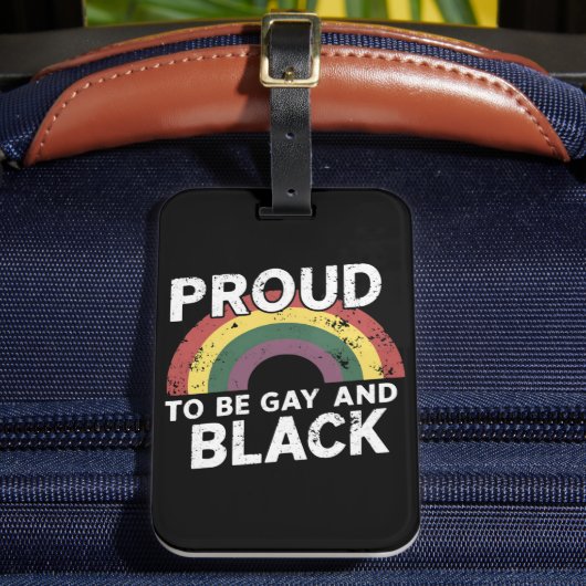Trots op de Gay and Black Pride 2025 Bagagelabel (Voorkant Insitu 2)