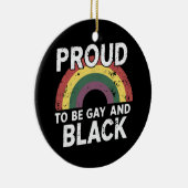 Trots op de Gay and Black Pride 2025 Keramisch Ornament (Rechts)