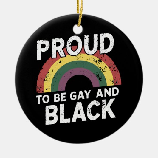 Trots op de Gay and Black Pride 2025 Keramisch Ornament (Voorkant)