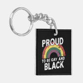 Trots op de Gay and Black Pride 2025 Sleutelhanger (Voorkant Links)