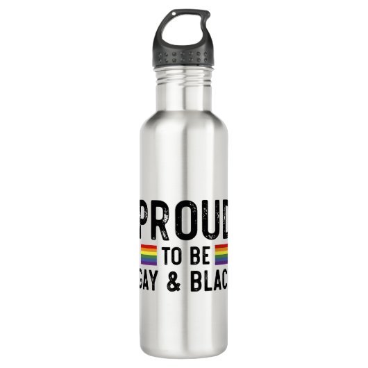 Trots op de Gay and Black Pride 2025 Waterfles (Voorkant)