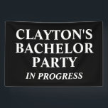 Trots op de vrijgezellenfeest Banner<br><div class="desc">Maak de ultieme viering bekend met onze “Trots op de vrijgezellenfeest Banner”. Personaliseer het met de naam van de aanstaande bruidegom. Laat iedereen weten dat het feest is begonnen en bereid je voor op een leuke avond. Bestel onze gepersonaliseerde banner vandaag nog en maak de laatste nacht van de bruidegom...</div>