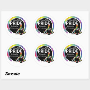 Trots op een beperking ronde sticker