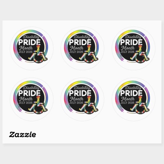 Trots op een beperking ronde sticker (Vel)