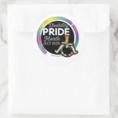 Trots op een beperking ronde sticker (Tas)