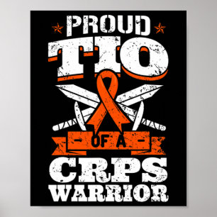 Trots op een CRPS Warrior RSD Awareness Ribbon R Poster