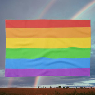 Trots op elk gerecht: regenboogvlag theedoek
