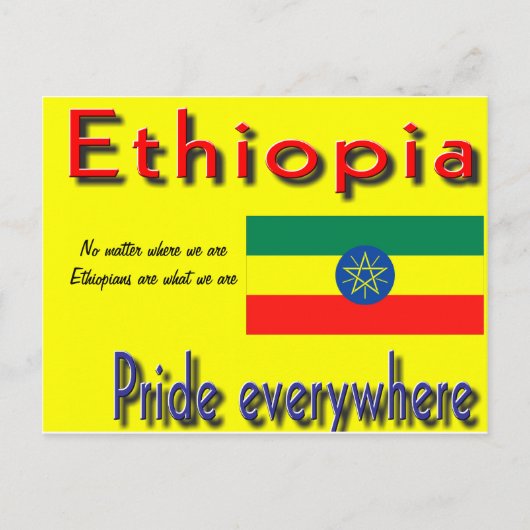 trots op ethiopië briefkaart (Voorkant)