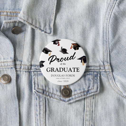 Trots op het Afstuderen Afstuderen Ronde Button 7,6 Cm (In situ)