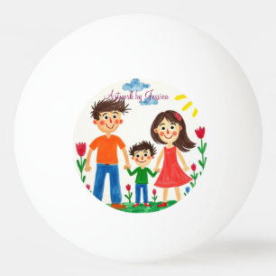 Trots op het kunstwerk van je kind pingpongbal