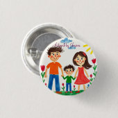 Trots op het kunstwerk van je kind ronde button 3,2 cm (Voorkant /achterkant)