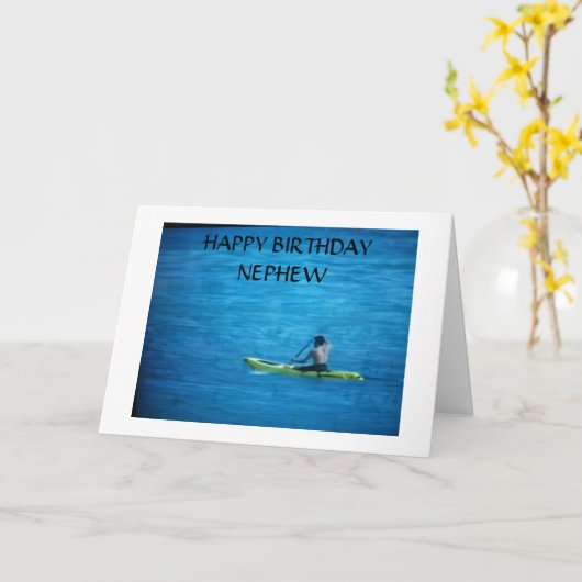 "TROTS OP HET MAN DAT JE NEEF BENT GEWORDEN" VERJA KAART (Gele Bloem)