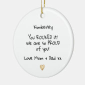 Trots op je bericht Afstuderen Keramisch Ornament (Links)