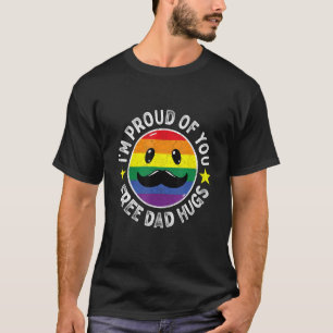 Trots op je Gratis Pap Hugs Rainbow LGBT Pride Fat T-shirt