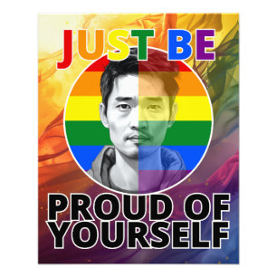 Trots op jezelf - Gay Pride Aziatisch Man Foto Afdruk