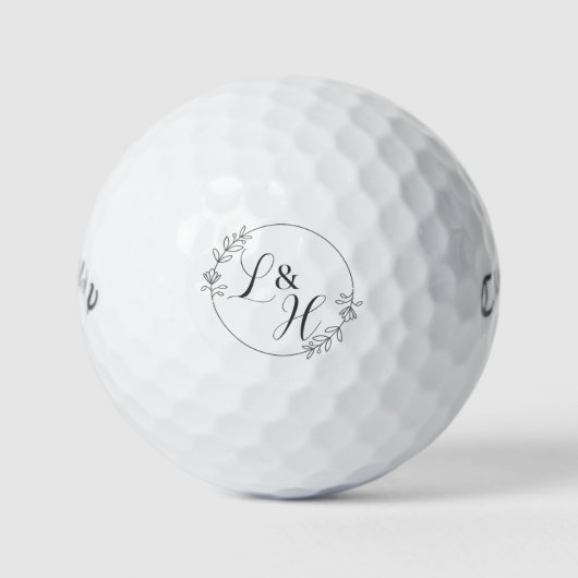 Trots op Liefde Bruiloft Monogram Aanpasbaar Favor Golfballen (Voorkant)