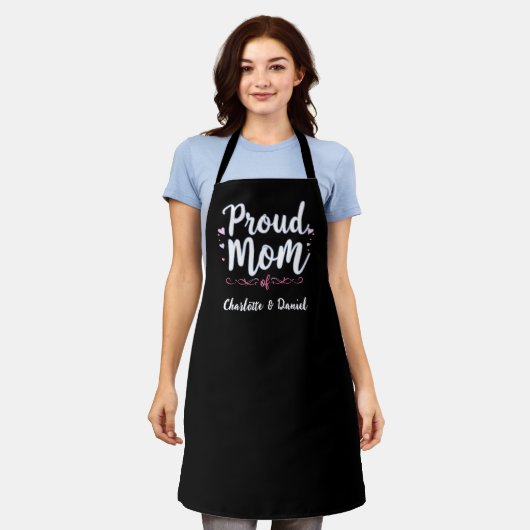Trots op mama | Gepersonaliseerde Moederdag Schort (Gedragen)