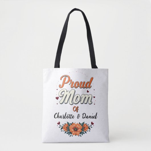 Trots op mama | Gepersonaliseerde Moederdag Tote Bag (Voorkant)
